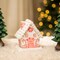 Northlight Lighted Glitter Frosted Floral Candy Cane House Christmas Decoration - 5"